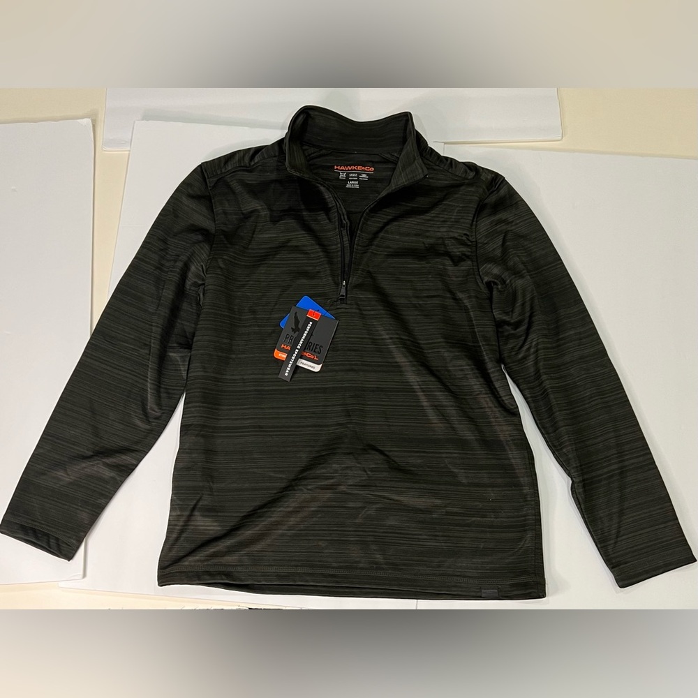 HAWKE & CO FLEECE:  New w/ Tags, Multi-Colored, Quarter-Zip, Lightweight. LARGE